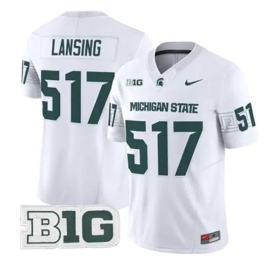 Lansing Jersey #517 Michigan State Spartans 2026 Limited Stitched 5 Lansing Jersey #517 Michigan State Spartans 2026 Limited Stitched by My Store NCAA Football Jerseys