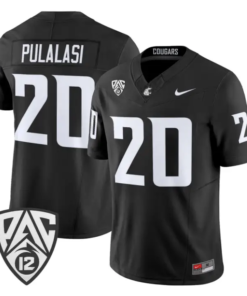 Leo Pulalasi Jersey #20 Washington State Cougars 2026 Vapor Stitched by My Store NCAA Football Jerseys