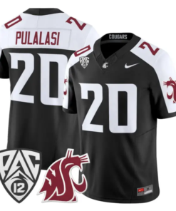Leo Pulalasi Jersey #20 Washington State Cougars 2026 Vapor Stitched by My Store NCAA Football Jerseys
