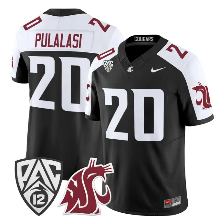Leo Pulalasi Jersey #20 Washington State Cougars 2026 Vapor Stitched 1 Leo Pulalasi Jersey #20 Washington State Cougars 2026 Vapor Stitched by My Store NCAA Football Jerseys