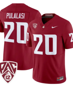Leo Pulalasi Jersey #20 Washington State Cougars 2026 Vapor Stitched 9 Leo Pulalasi Jersey #20 Washington State Cougars 2026 Vapor Stitched by My Store NCAA Football Jerseys
