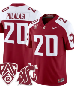 Leo Pulalasi Jersey #20 Washington State Cougars 2026 Vapor Stitched 8 Leo Pulalasi Jersey #20 Washington State Cougars 2026 Vapor Stitched by My Store NCAA Football Jerseys