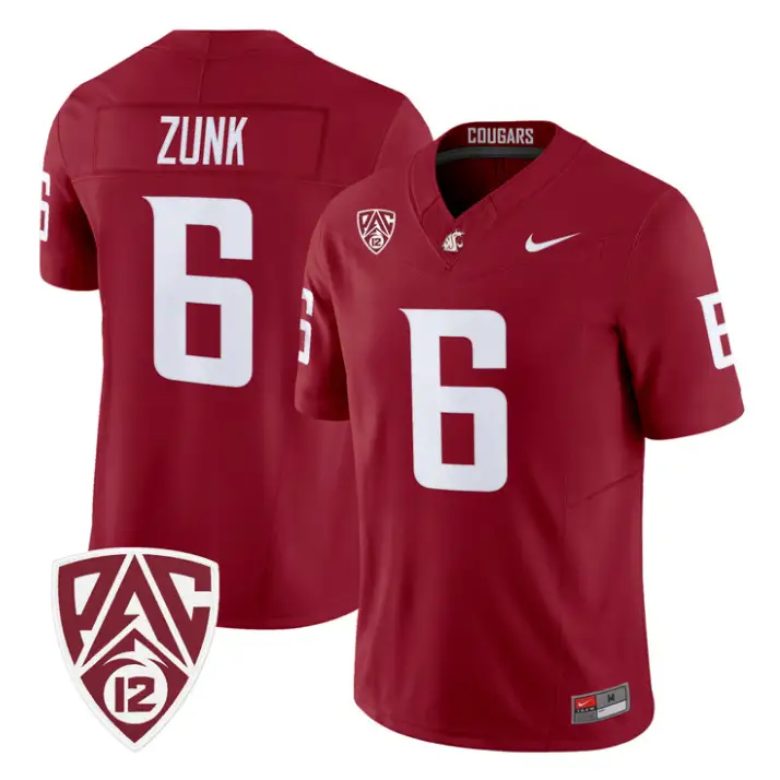 Linus Zunk Jersey #6 Washington State Cougars 2026 Vapor Stitched 4 Linus Zunk Jersey #6 Washington State Cougars 2026 Vapor Stitched by My Store NCAA Football Jerseys
