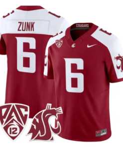 Linus Zunk Jersey #6 Washington State Cougars 2026 Vapor Stitched 8 Linus Zunk Jersey #6 Washington State Cougars 2026 Vapor Stitched by My Store NCAA Football Jerseys