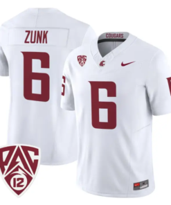 Linus Zunk Jersey #6 Washington State Cougars 2026 Vapor Stitched 10 Linus Zunk Jersey #6 Washington State Cougars 2026 Vapor Stitched by My Store NCAA Football Jerseys