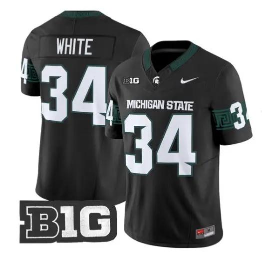 Lorenzo White Jersey #34 Michigan State Spartans 2026 Vapor Stitched 2 Lorenzo White Jersey #34 Michigan State Spartans 2026 Vapor Stitched by My Store NCAA Football Jerseys