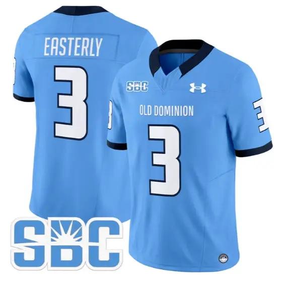 Mario Easterly Jersey #3 Old Dominion Monarchs 2026 Limited Stitched by My Store NCAA Football Jerseys