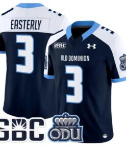 Mario Easterly Jersey #3 Old Dominion Monarchs 2026 Limited Stitched by My Store NCAA Football Jerseys