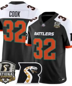 Matthew Cook Jersey #32 Arizona Rattlers 2026 National Patch Stitched by My Store NCAA Football Jerseys