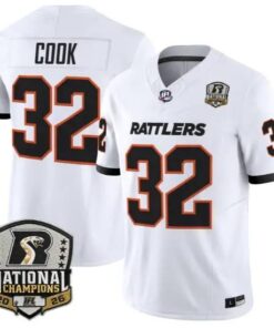 Matthew Cook Jersey #32 Arizona Rattlers 2026 National Patch Stitched by My Store NCAA Football Jerseys