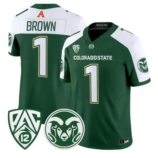 Mel Brown Jersey #1 Colorado State Rams 2026 Vapor Limited Stitched 1 Mel Brown Jersey #1 Colorado State Rams 2026 Vapor Limited Stitched by My Store NCAA Football Jerseys