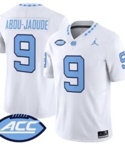 Melkart Abou-Jaoude Jersey #9 North Carolina Tar Heels 2026 Stitched by My Store NCAA Football Jerseys