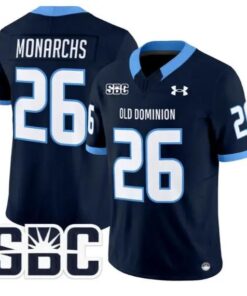 Monarchs Jersey #26 Old Dominion Monarchs 2026 Limited All Stitched by My Store NCAA Football Jerseys