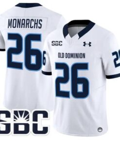 Monarchs Jersey #26 Old Dominion Monarchs 2026 Limited All Stitched by My Store NCAA Football Jerseys