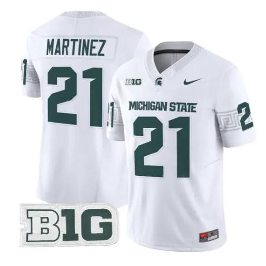 Nikai Martinez Jersey #21 Michigan State Spartans 2026 All Stitched by My Store NCAA Football Jerseys