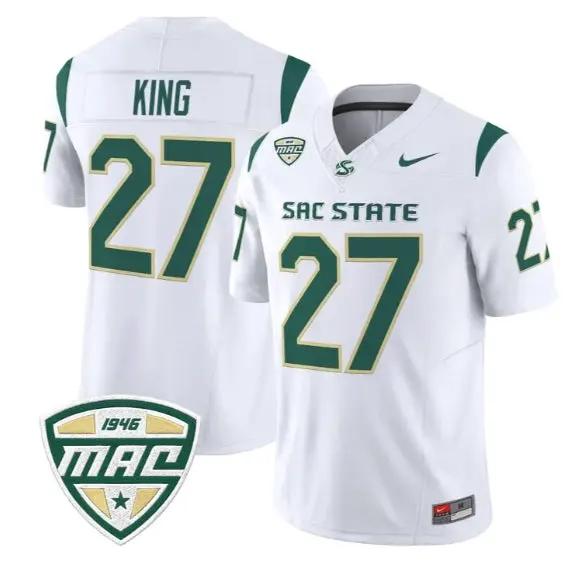Noah King Jersey #27 Sacramento State Hornets 2026 Limited Stitched 3 Noah King Jersey #27 Sacramento State Hornets 2026 Limited Stitched by My Store NCAA Football Jerseys