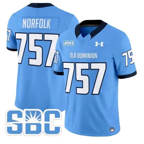 Norfolk Jersey #757 Old Dominion Monarchs 2026 Limited All Stitched by My Store NCAA Football Jerseys