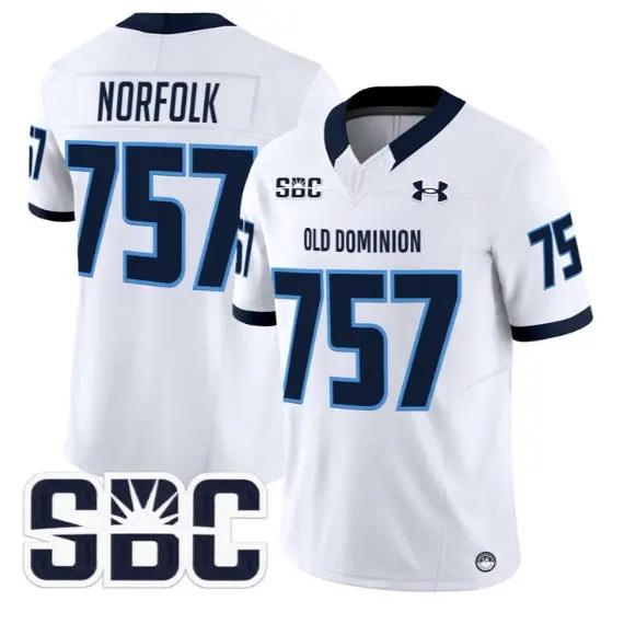Norfolk Jersey #757 Old Dominion Monarchs 2026 Limited All Stitched by My Store NCAA Football Jerseys