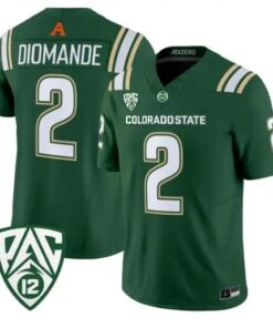 Oumar Diomande Jersey #2 Colorado State Rams 2026 Vapor All Stitched by My Store NCAA Football Jerseys
