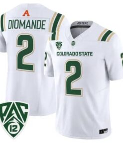 Oumar Diomande Jersey #2 Colorado State Rams 2026 Vapor All Stitched by My Store NCAA Football Jerseys