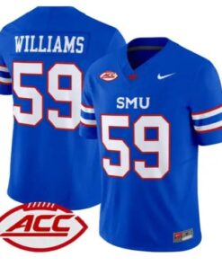 PJ Williams Jersey #59 SMU Mustangs 2026 Vapor Limited All Stitched 7 PJ Williams Jersey #59 SMU Mustangs 2026 Vapor Limited All Stitched by My Store NCAA Football Jerseys