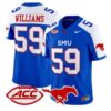 PJ Williams Jersey #59 SMU Mustangs 2026 Vapor Limited All Stitched by My Store NCAA Football Jerseys