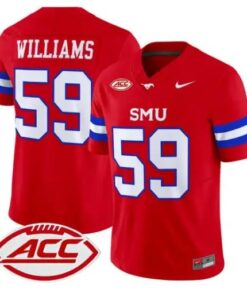 PJ Williams Jersey #59 SMU Mustangs 2026 Vapor Limited All Stitched 9 PJ Williams Jersey #59 SMU Mustangs 2026 Vapor Limited All Stitched by My Store NCAA Football Jerseys