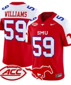 PJ Williams Jersey #59 SMU Mustangs 2026 Vapor Limited All Stitched 8 PJ Williams Jersey #59 SMU Mustangs 2026 Vapor Limited All Stitched by My Store NCAA Football Jerseys