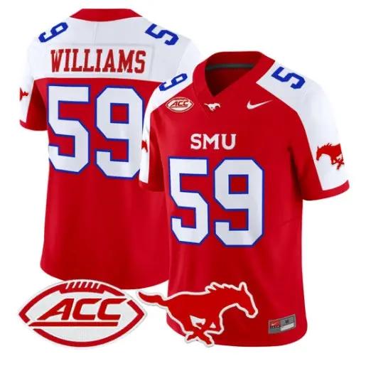 PJ Williams Jersey #59 SMU Mustangs 2026 Vapor Limited All Stitched 3 PJ Williams Jersey #59 SMU Mustangs 2026 Vapor Limited All Stitched by My Store NCAA Football Jerseys