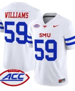 PJ Williams Jersey #59 SMU Mustangs 2026 Vapor Limited All Stitched 10 PJ Williams Jersey #59 SMU Mustangs 2026 Vapor Limited All Stitched by My Store NCAA Football Jerseys