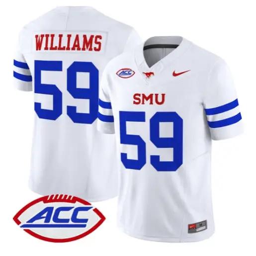 PJ Williams Jersey #59 SMU Mustangs 2026 Vapor Limited All Stitched 5 PJ Williams Jersey #59 SMU Mustangs 2026 Vapor Limited All Stitched by My Store NCAA Football Jerseys