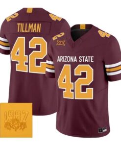 Pat Tillman #42 Arizona State Sun Devils Jersey Roses & Devils Limited Stitched by My Store NCAA Football Jerseys