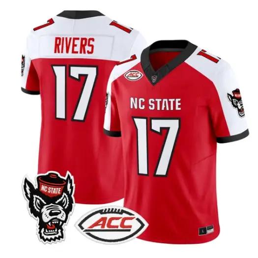 Philip Rivers Jersey #17 NC State Wolfpack 2026 Limited All Stitched 1 Philip Rivers Jersey #17 NC State Wolfpack 2026 Limited All Stitched by My Store NCAA Football Jerseys