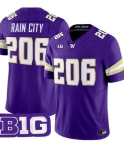 Rain City #206 Washington Huskies Jersey 2026 Limited All Stitched 9 Rain City #206 Washington Huskies Jersey 2026 Limited All Stitched by My Store NCAA Football Jerseys