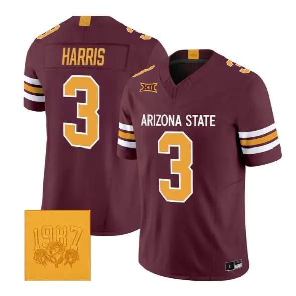 Reed Harris #3 Arizona State Sun Devils Jersey Roses & Devils Limited Stitched 1 Reed Harris #3 Arizona State Sun Devils Jersey Roses & Devils Limited Stitched by My Store NCAA Football Jerseys