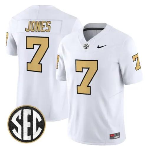 Ricardo Jones Jersey #7 Vanderbilt Commodores 2026 Vapor V2 Stitched 4 Ricardo Jones Jersey #7 Vanderbilt Commodores 2026 Vapor V2 Stitched by My Store NCAA Football Jerseys