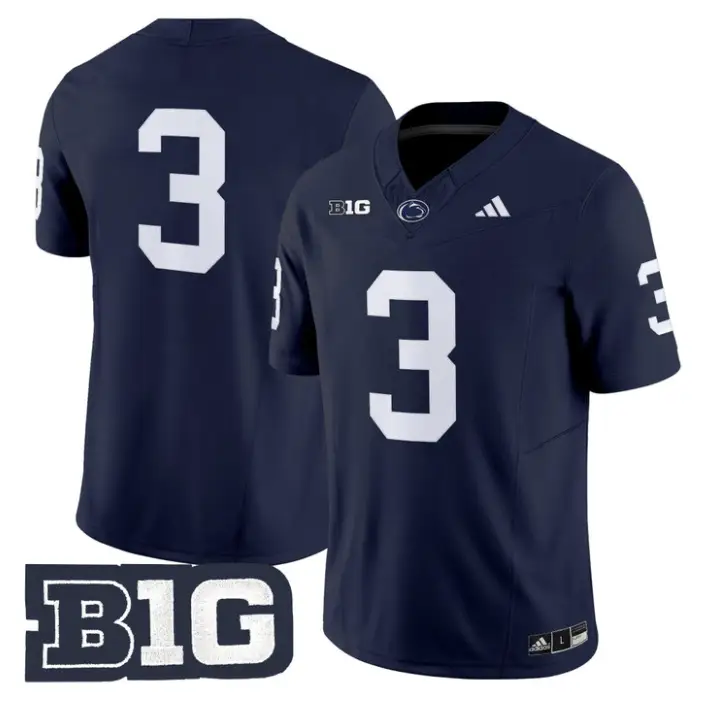 Rocco Becht Jersey #3 Penn State 2026 No Name on Back Limited Stitched 2 Rocco Becht Jersey #3 Penn State 2026 No Name on Back Limited Stitched by My Store NCAA Football Jerseys