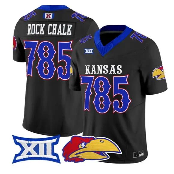 Rock Chalk Jersey #785 Kansas Jayhawks 2026 Vapor Limited Stitched 2 Rock Chalk Jersey #785 Kansas Jayhawks 2026 Vapor Limited Stitched by My Store NCAA Football Jerseys