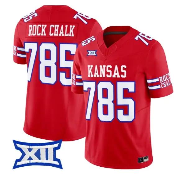 Rock Chalk Jersey #785 Kansas Jayhawks 2026 Vapor Limited Stitched 3 Rock Chalk Jersey #785 Kansas Jayhawks 2026 Vapor Limited Stitched by My Store NCAA Football Jerseys