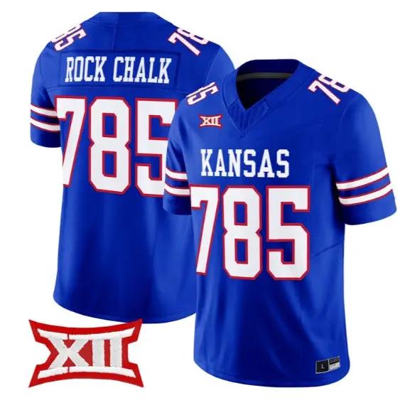 Rock Chalk Jersey #785 Kansas Jayhawks 2026 Vapor Limited Stitched 5 Rock Chalk Jersey #785 Kansas Jayhawks 2026 Vapor Limited Stitched by My Store NCAA Football Jerseys