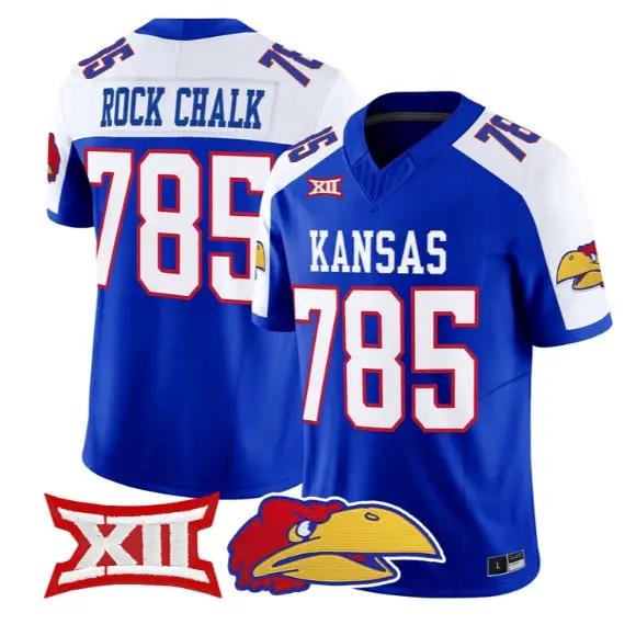 Rock Chalk Jersey #785 Kansas Jayhawks 2026 Vapor Limited Stitched 4 Rock Chalk Jersey #785 Kansas Jayhawks 2026 Vapor Limited Stitched by My Store NCAA Football Jerseys