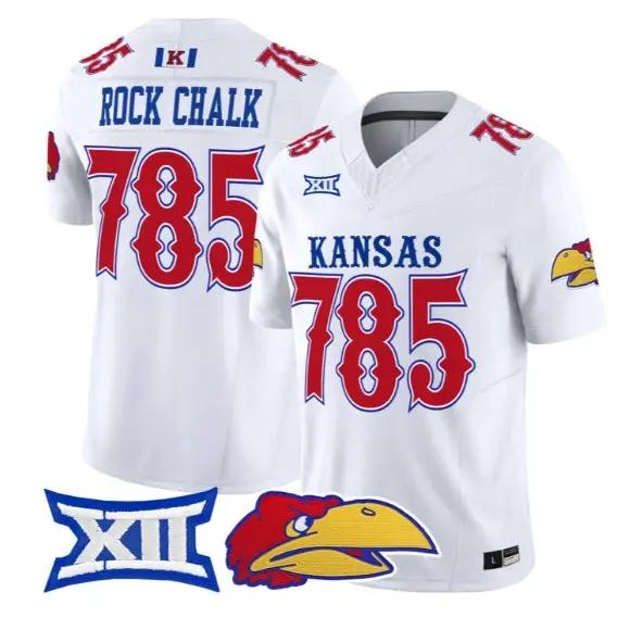 Rock Chalk Jersey #785 Kansas Jayhawks 2026 Vapor Limited Stitched 6 Rock Chalk Jersey #785 Kansas Jayhawks 2026 Vapor Limited Stitched by My Store NCAA Football Jerseys