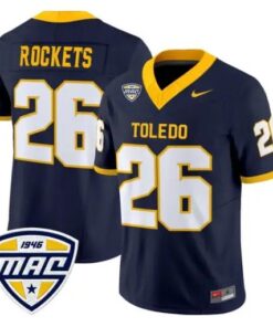 Rockets Jersey #26 Toledo Rockets 2026 Vapor Limited - All Stitched Gold Alter by My Store NCAA Football Jerseys