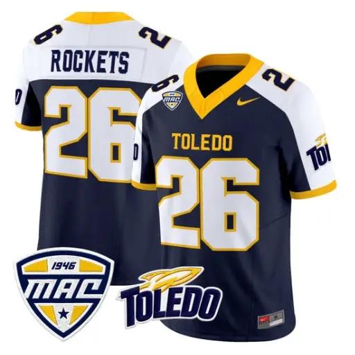 Rockets Jersey #26 Toledo Rockets 2026 Vapor Limited - All Stitched Gold Alter by My Store NCAA Football Jerseys