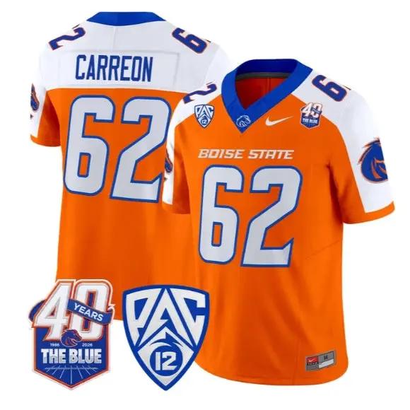 Roger Carreon Jersey #62 Boise State Broncos 2026 Limited Stitched 2 Roger Carreon Jersey #62 Boise State Broncos 2026 Limited Stitched by My Store NCAA Football Jerseys