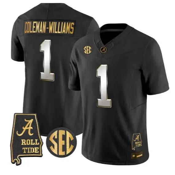 Ryan Coleman-Williams #1 Alabama Crimson Tide Jersey 2026 Stitched 3 Ryan Coleman-Williams #1 Alabama Crimson Tide Jersey 2026 Stitched by My Store NCAA Football Jerseys