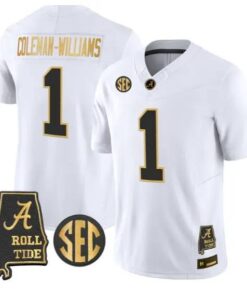 Ryan Coleman-Williams #1 Alabama Crimson Tide Jersey 2026 Stitched 8 Ryan Coleman-Williams #1 Alabama Crimson Tide Jersey 2026 Stitched by My Store NCAA Football Jerseys
