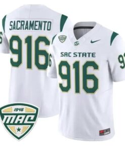 Sacramento_Jersey_916_Sacramento_State_Hornets_2026_Vapor_Stitched_White - Malcom Terry Sacramento Jersey #916 Sacramento State Hornets 2026 Vapor Stitched by My Store NCAA Football Jerseys