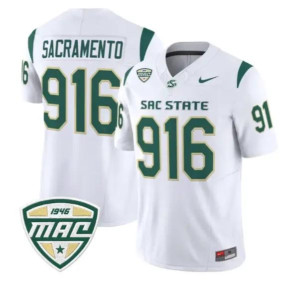 Sacramento_Jersey_916_Sacramento_State_Hornets_2026_Vapor_Stitched_White - Malcom Terry Sacramento Jersey #916 Sacramento State Hornets 2026 Vapor Stitched by My Store NCAA Football Jerseys
