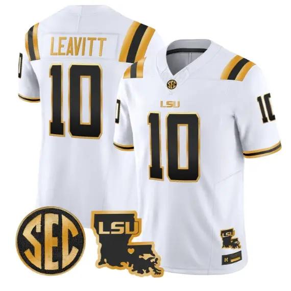 Sam Leavitt #10 LSU Tigers 2026 Louisiana Patch Gold Vapor Stitched 4 Sam Leavitt #10 LSU Tigers 2026 Louisiana Patch Gold Vapor Stitched by My Store NCAA Football Jerseys